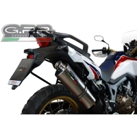 Pot gpr tri-ovale inox - homologué  - honda crf 1000 l africa twin