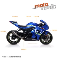 Garde boue carbone vernis suzuki gsxr 1000 2017-