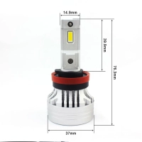 Paire d'ampoule led h11 6500k 55w 10000lm