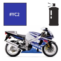 Peinture tricouche en spray suzuki candy grand blue pearl gsxr 1000 2002