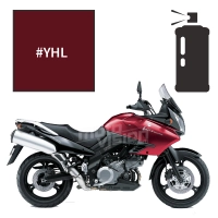 Peinture tricouche en spray suzuki candy bordeaux/sonoma red 1000 v-strom 2006