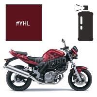 Peinture tricouche en spray suzuki candy bordeaux/sonoma red sv 650 n & s 2007