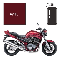 Peinture tricouche en spray suzuki candy bordeaux/sonoma red gsf 1200 bandit n & s 2006