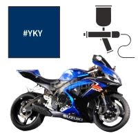 Peinture tricouche suzuki pearl vigour blue (candy) 600 gsx-r edition speciale tourist trophy 2007