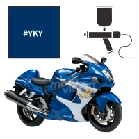 Peinture tricouche suzuki pearl vigour blue (candy) 1300 gsx-r hayabusa 2007/2014-2015