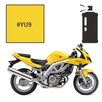 Peinture tricouche en spray suzuki pearl orpiment yellow sv 650 sport 2004