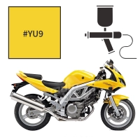 Peinture tricouche suzuki pearl orpiment yellow sv 650 sport 2004