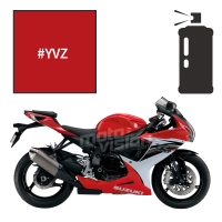 Peinture tricouche en spray suzuki pearl mira red 600 gsx-r 2013