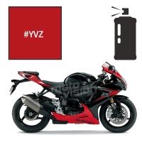 Peinture tricouche en spray suzuki pearl mira red 750 gsx-r 2014