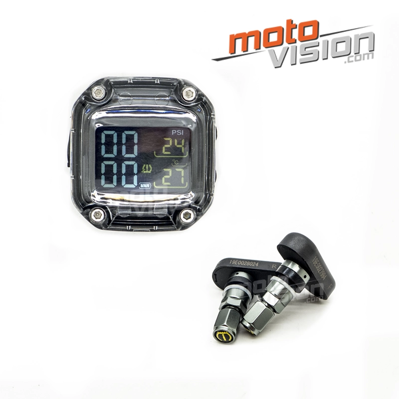 Système de surveillance par valve intérieure TPMS de pression et  température des pneus - Moto Vision