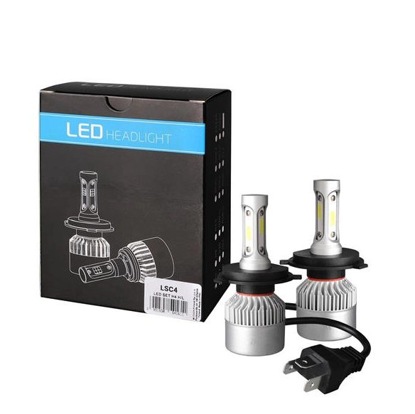 Pack 2 Ampoules LED voiture moto 20W H7 H4