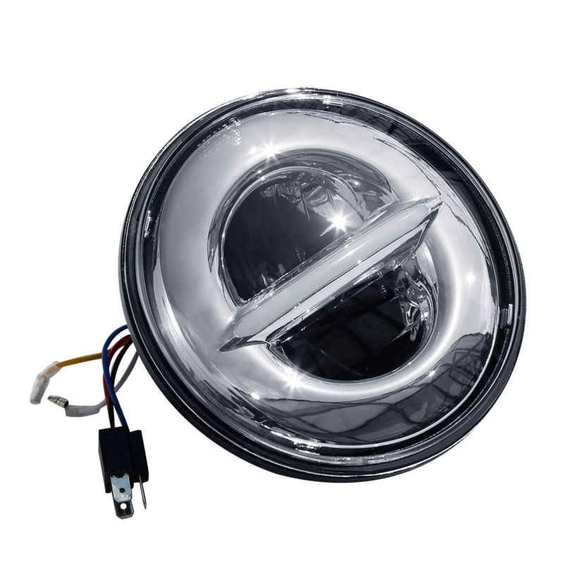5.75 Black Six Projector LED Headlight Insert Harley Davidson Sportster  XL883 XL1200 14,2 cm (5.75) LED - Moto Vision