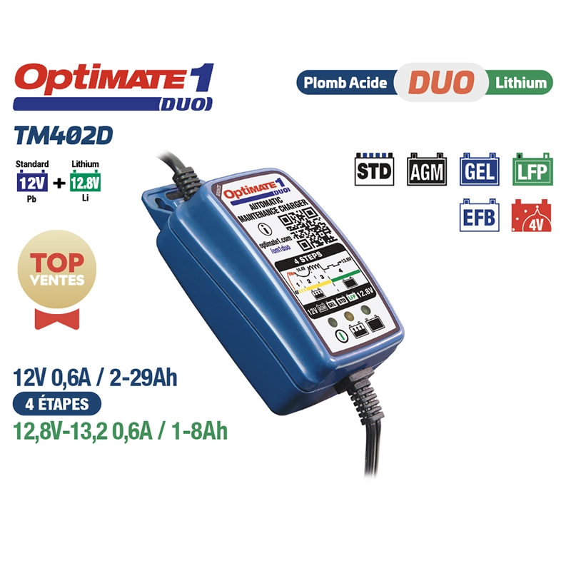 Chargeur batterie OPTIMATE 1 DUO TM402