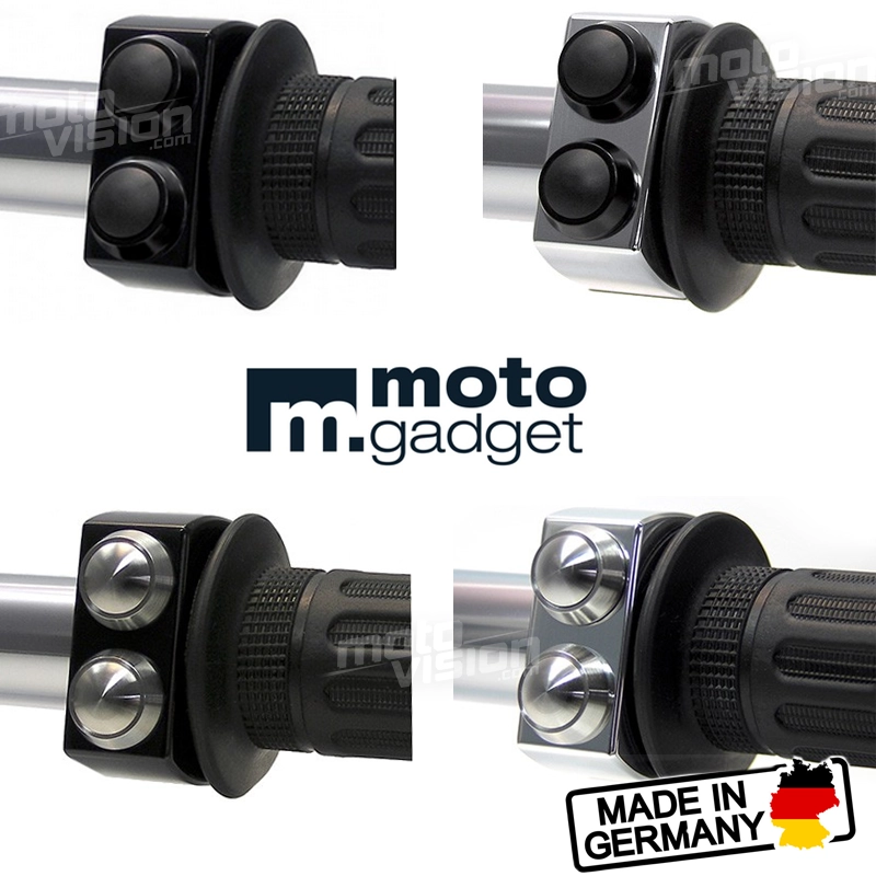 Commodo M.Switch 2 boutons Motogadget 22 mm aluminium CNC - Moto