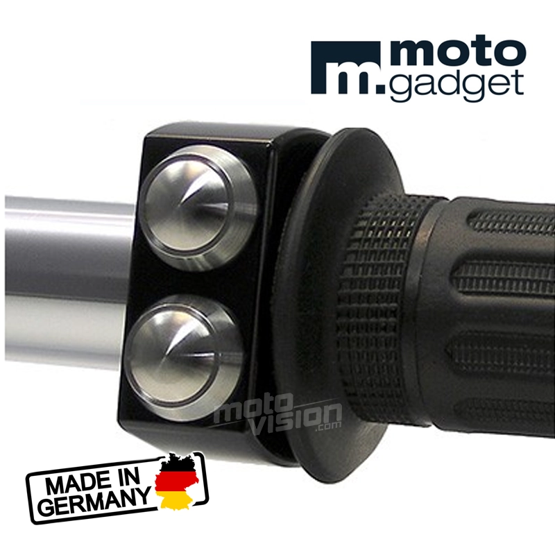 Commodo 2 boutons aluminium CNC Motogadget - Moto Vision