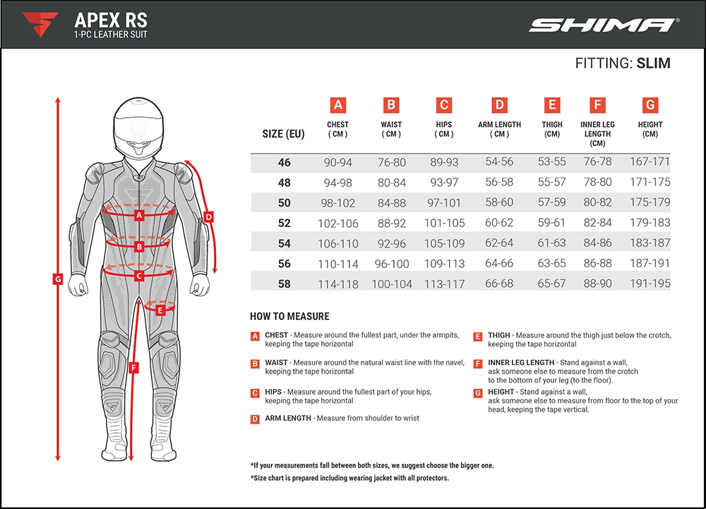 Suit for Men Shima APEX RS Suit for Men - Moto Vision