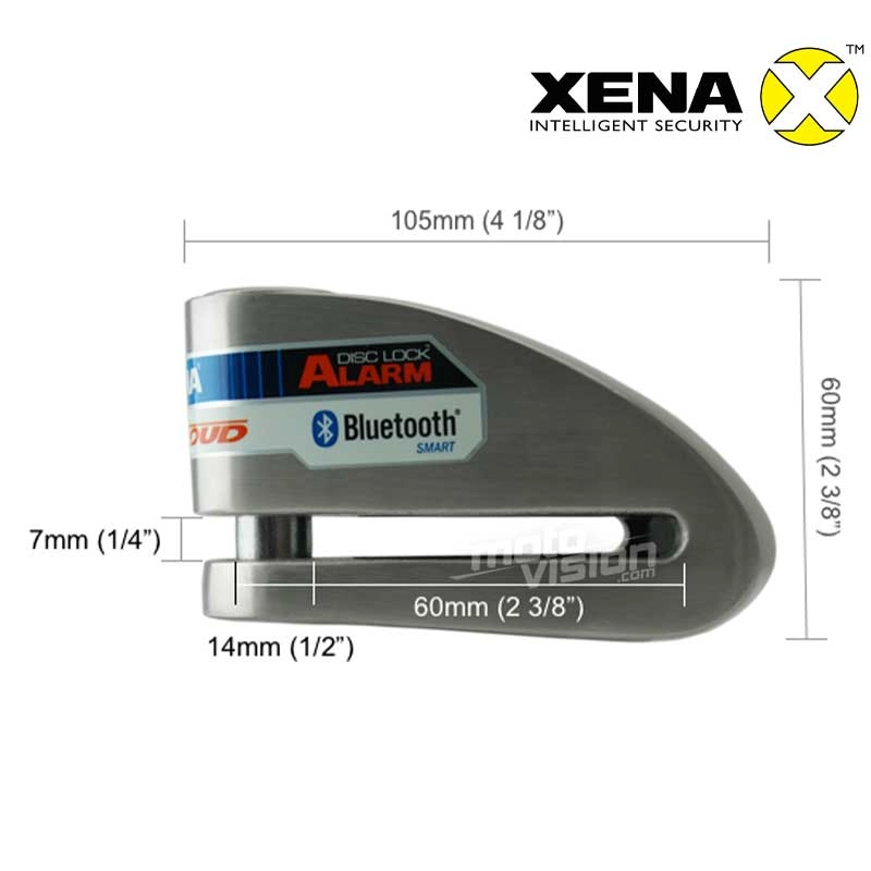 Bloque disque Alarme XENA XX15 Bluetooth SRA - Moto Vision
